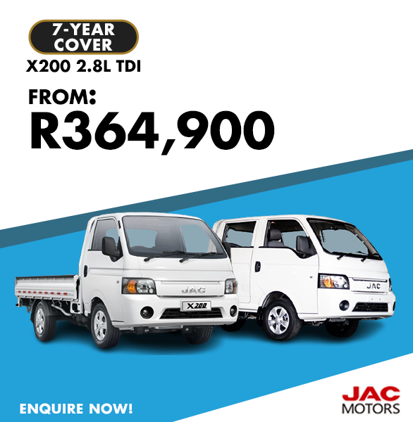 JAC X200 2.8l TDI 7 year cover From R364 900